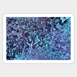 Blue Abstract Lichen Sticker